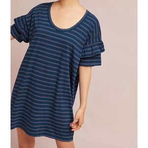 Current/Elliot Winged Striped T-Shirt Dress